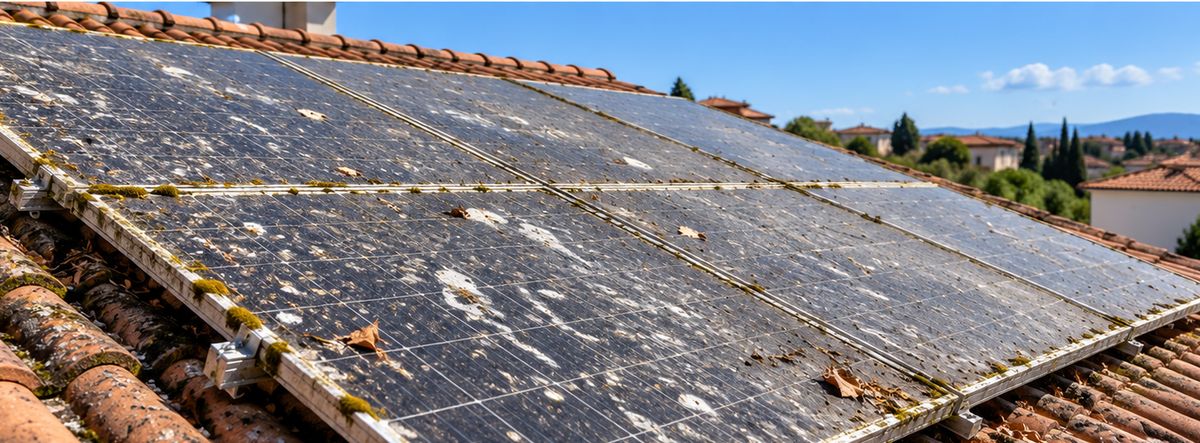 Impianto fotovoltaico: prima della pulizia
